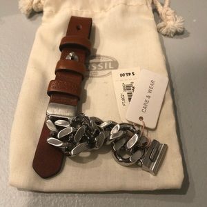*LEATHER* Fossil Mens watch straps